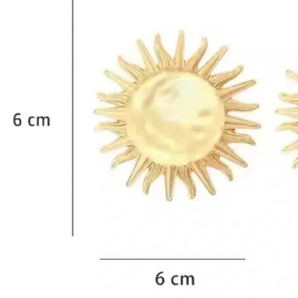 Zara Sun Silver Earrings - Picture 3 of 4
